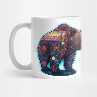 Sunset Flower Bear Mug